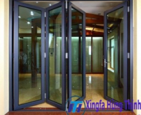 Cửa Mở Xếp Trượt Nhôm Kính Hệ 63-1